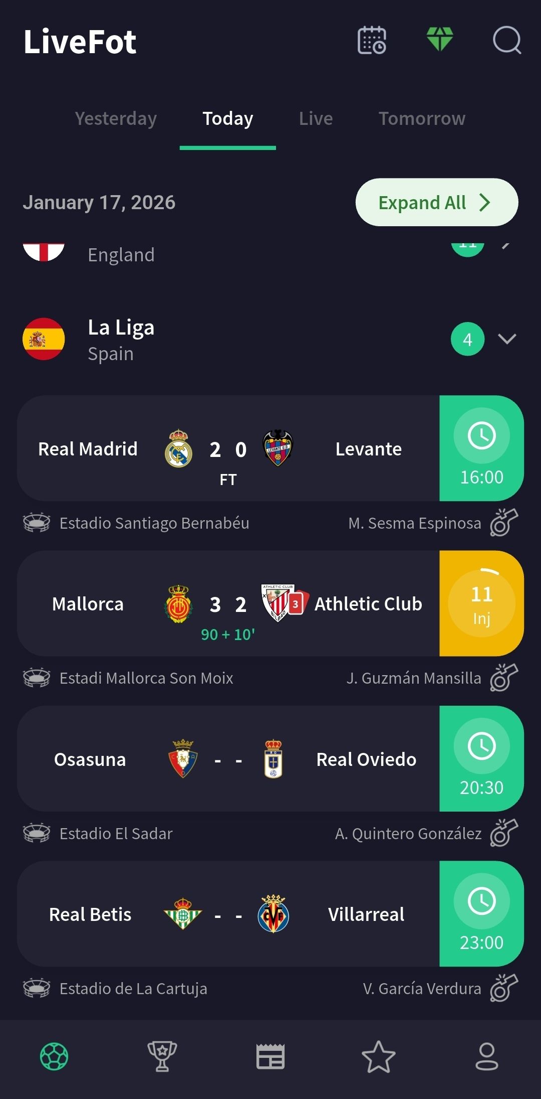 AI Predictions Screen